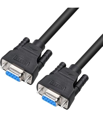DTECH DB9 to DB9 RS232 Serial Cable Male to Male Simple Null Modem